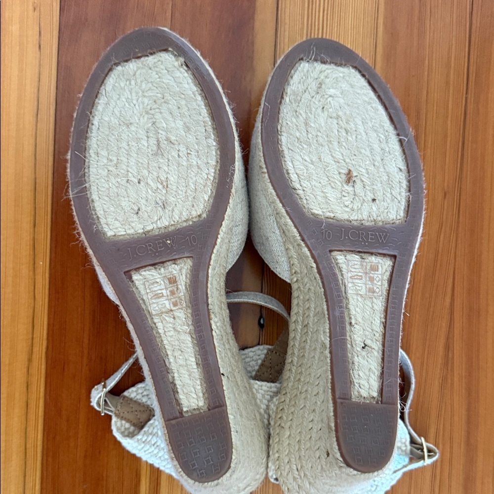 J. Crew Women's Tan Espadrille Wedges - Picture 8 of 8